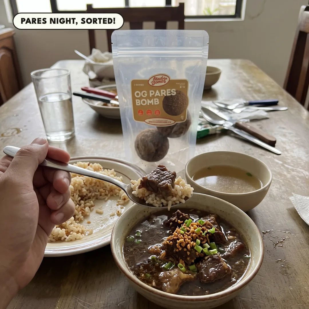 OG Pares with rice at home