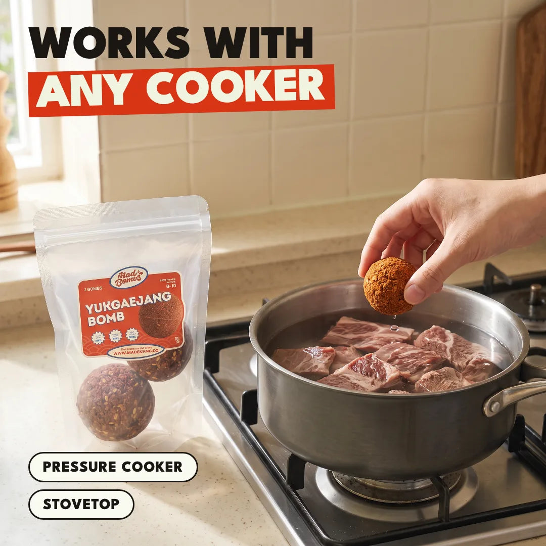 Works with a pressure cooker or stovetop